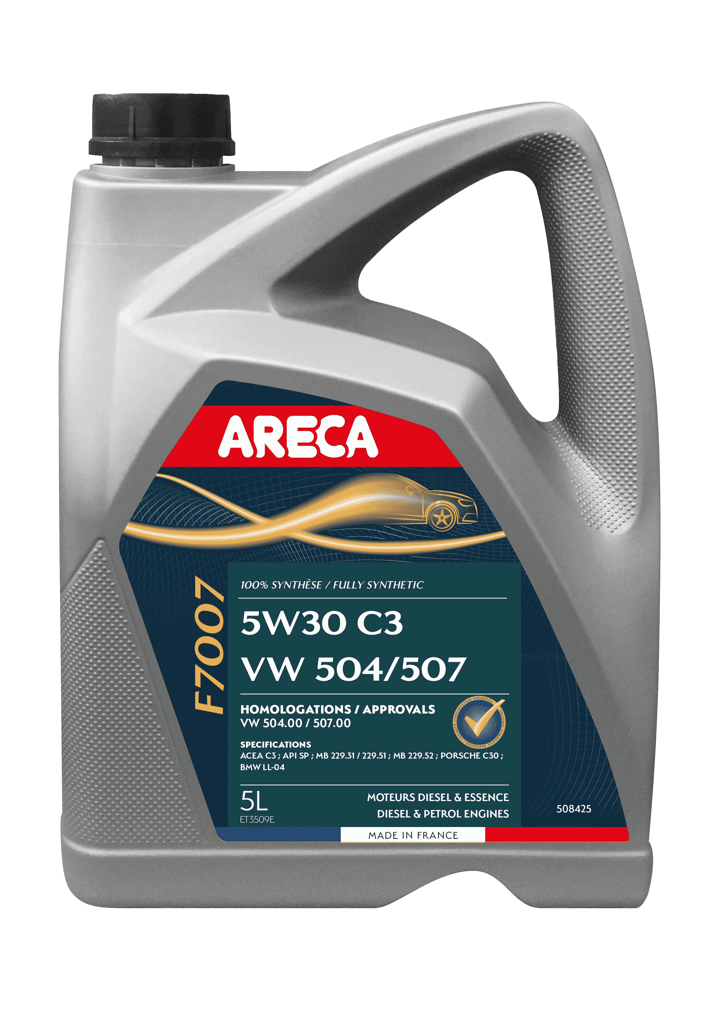 Моторное масло ARECA F7007 5W-30 C3, 5л